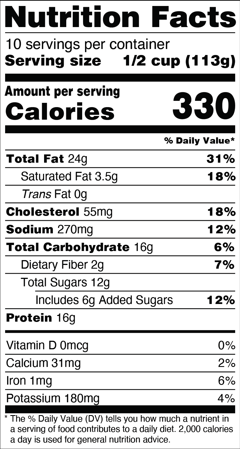 comfort cuisine cape cod chicken salad nutritional information
